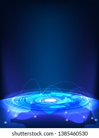 beautiful vector illustration modern technology cyberspace system use for background.