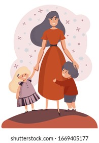 Beautiful vector illustration for mother's day