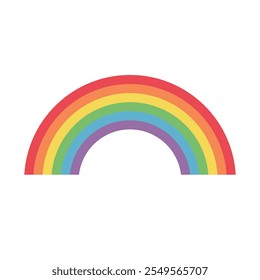 A Beautiful vector illustration of a rainbow on a white background