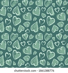 Beautiful Vector illustration. Seamless pattern with hearts. Background romantic design for greeting cards, invitations of the wedding, birthday, Valentine's Day, mother's day