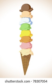 beautiful vector illustration of taste ice cream