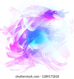 Beautiful vector illustration. Watercolor background in pink, blue and purple colors. Colorful soft watercolor background.