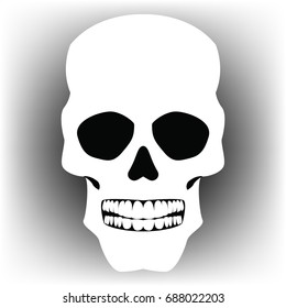 Beautiful vector illustration. White sugar skull. The day of the Dead. Halloween.
