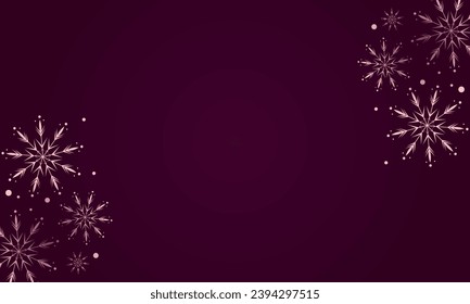 Beautiful vector Illustration of a Winter Background frame with shining Snowflakes