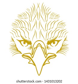 beautiful vector image of animal predator eagle