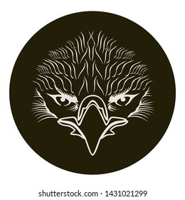beautiful vector image of animal predator eagle