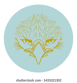 beautiful vector image of animal predator eagle