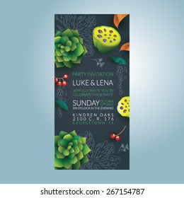 Beautiful vector invitation card. EPS 10