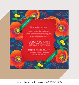 Beautiful vector invitation card. EPS 10