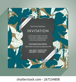 Beautiful vector invitation card. EPS 10
