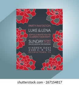 Beautiful vector invitation card. EPS 10