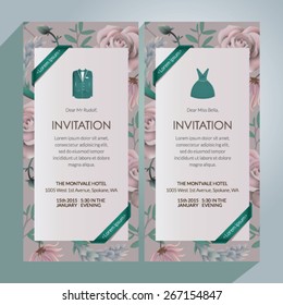 Beautiful vector invitation card. EPS 10
