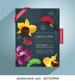 Beautiful vector invitation card. EPS 10