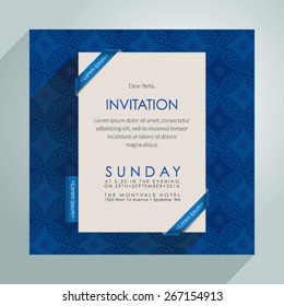 Beautiful Vector Invitation Card. EPS 10