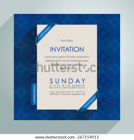 Beautiful vector invitation card. EPS 10