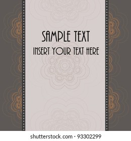 Beautiful vector invitation card with lace