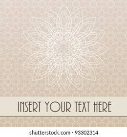 Beautiful vector invitation card with white lace