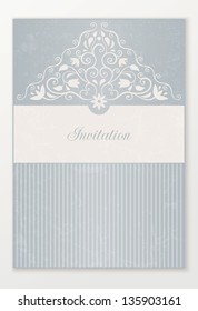 Beautiful vector invitation. Perfect for wedding and other events. EPS 10.