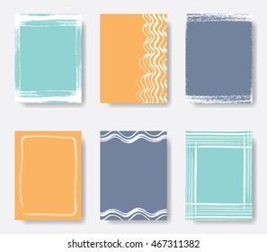 Beautiful vector journal card frames printable collection