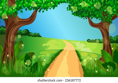 beautiful vector landscape