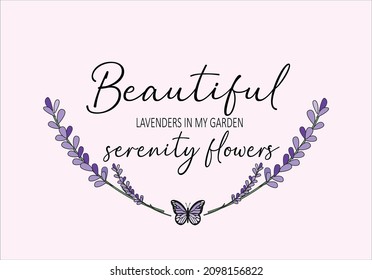 beautiful vector lavender hand drawn design