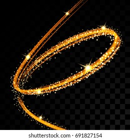 Beautiful vector light effect. Colored lights with flash. Vector transparent background with the effect of neon and glow. Flying design elements.