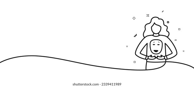 Beautiful Vector Line Illustration Reflecting the Journey of Overcoming Depression