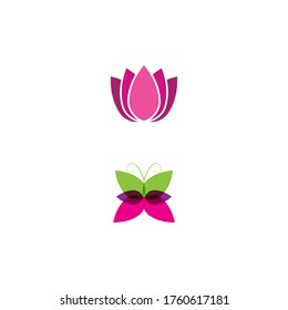 Beautiful Vector lotus flower design logo icon Templates