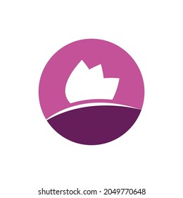 Beautiful Vector lotus flowers design logo Template icon