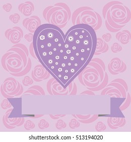 beautiful vector love heart sweets with banner for text, Colored wedding, valentine illustration with hearts, Valentines day, Valentine, Valentine's day, love and hearts, love