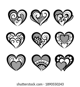 Beautiful vector love symbol collection