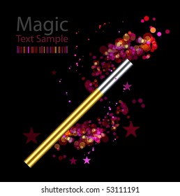 Beautiful vector magic background with wand