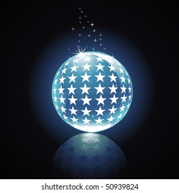 Beautiful  vector magical 3d  shiny crystal illustration.