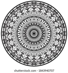 Beautiful vector mandala art or circular pattern for decoration elements, meditation poster, stress relief, henna, adult colouring book page, decoration card.