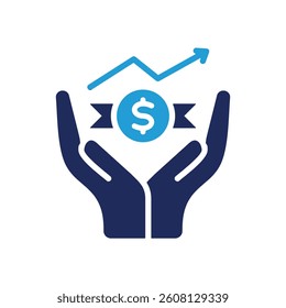 Beautiful vector of money growth