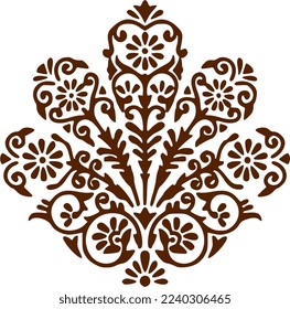 Beautiful vector motifs in the shades of brown