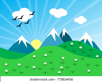 Beautiful vector natural wallpaper
