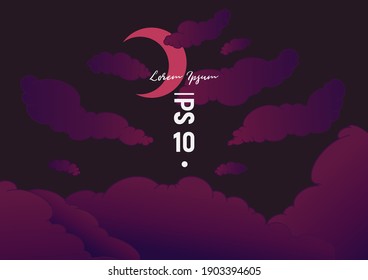 Beautiful vector night sky background. It can be used to create various graphic projects. Vector graphics 