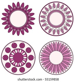 Beautiful vector ornament collection over white background