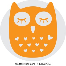 Beautiful vector owl black silhouette