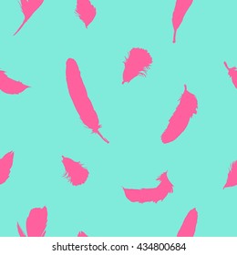 Beautiful vector painted feathers on a white background, the idea of textiles, feathers vector
