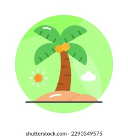 Beautiful vector of palm tree in modern style, easy to use in web, mobile apps and all presentation projects