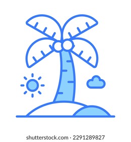 Beautiful vector of palm tree in modern style, easy to use in web, mobile apps and all presentation projects