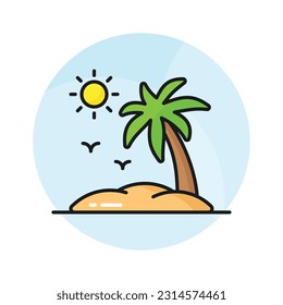 Beautiful vector of palm tree in modern style, easy to use in web, mobile apps and all presentation projects