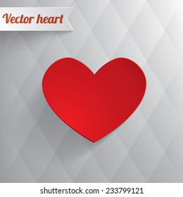 Beautiful vector paper heart banner for your design