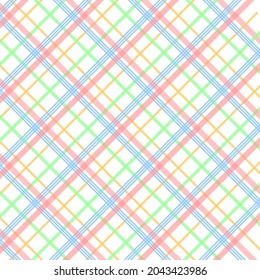Beautiful Vector Pastel Plaid Background