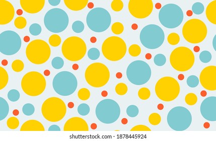 
Beautiful vector pattern with colorful circles. Geometric abstract seamless digital background