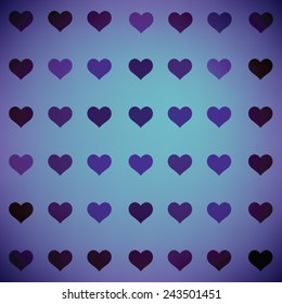 Beautiful vector pattern with hearts. Can be used for wallpaper, pattern fills, web page background,surface textures