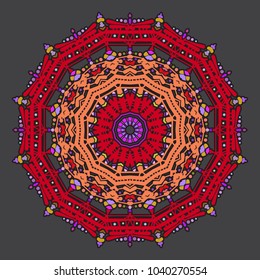 Beautiful vector pattern with Indian ornament mandala. Can be used to print on the phone, to create a poster, tattoo, yoga Mat.
