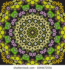 Beautiful vector pattern with Indian ornament mandala. Can be used to print on the phone, to create a poster, tattoo, yoga Mat.
